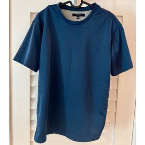 Tahari Men’s Poly Performance Short-Sleeve (Size S, Heavyweight, Dark Blue)